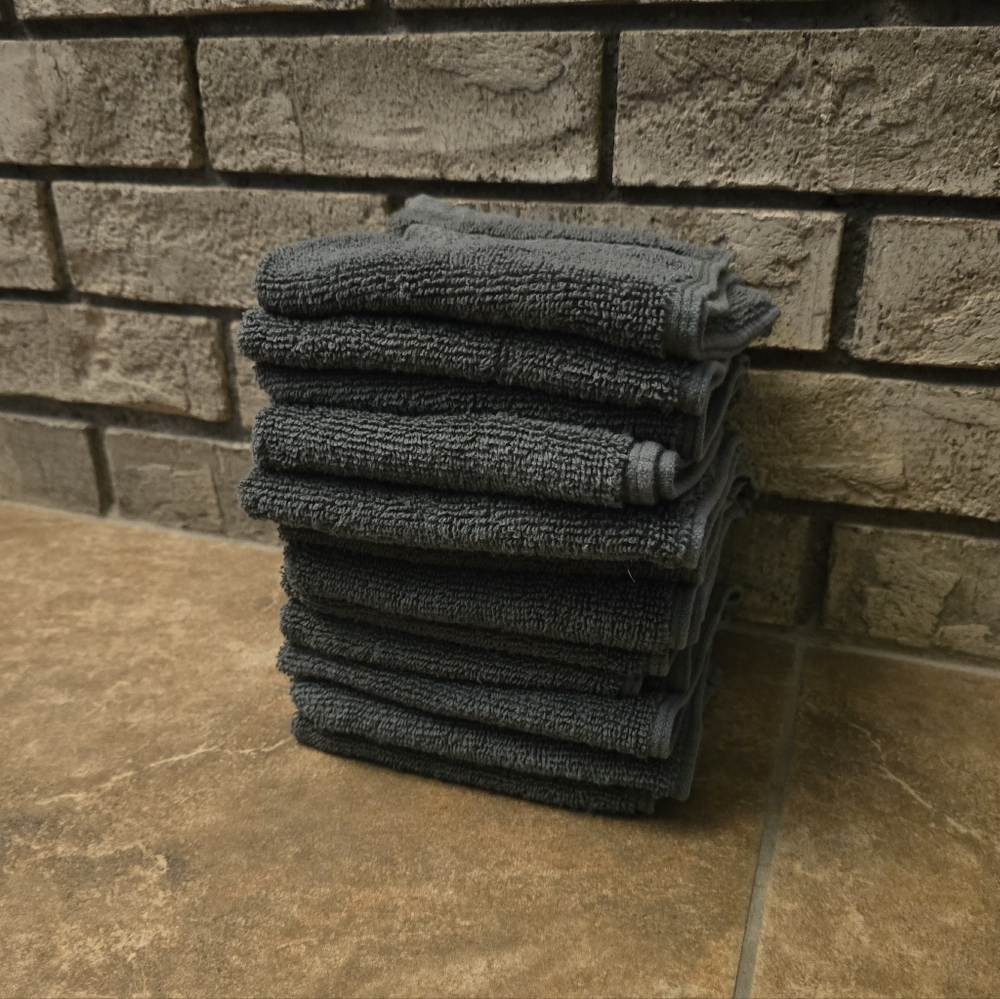 Grey | UTOPIA | Wash Towel 12 Bundle